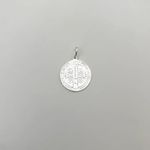 PINGENTE MEDALHA SÃO BENTO PRATA 925