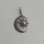 PINGENTE INDIANO LUA E SOL PRATA 925