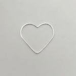 PINGENTE CORAÇÃO VAZADO LISO PRATA 925