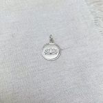 PINGENTE MEDALHA FLOR DE LÓTUS PRATA 925