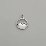 PINGENTE REDONDO ENVELHECIDO PRATA 925