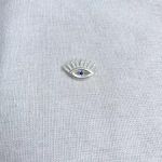 PINGENTE OLHO GREGO ZIRCÔNIA AZUL ESCURO E CRISTAL PRATA 925