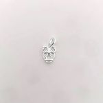 PINGENTE CORUJA ZIRCÔNIA CRISTAL PRATA 925