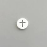 PINGENTE MEDALHA CRUZ VAZADA PRATA 925