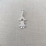 PINGENTE MENINA ZIRCÔNIA CRISTAL PRATA 925