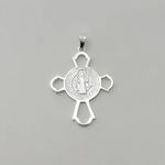 PINGENTE CRUZ SÃO BENTO PRATA 925