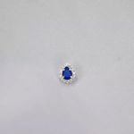 PINGENTE GOTA ZIRCÔNIA AZUL E CRISTAL PRATA 925