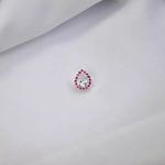 PINGENTE GOTA CRISTAL E ROSA PRATA 925