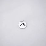 PINGENTE MEDALHA ONDA PRATA 925