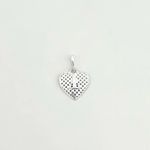 PINGENTE CORAÇÃO NOSSA SENHORA ZIRCÔNIA AZUL ESCURO PRATA 925