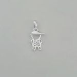 PINGENTE MENINO ZIRCÔNIA CRISTAL PRATA 925