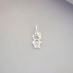 PINGENTE MENINA ZIRCÔNIA CRISTAL PRATA 925