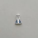 PINGENTE NOSSA SENHORA APARECIDA ZIRCÔNIA AZUL PRATA 925