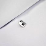 PINGENTE PASSÁRO CORAÇÃO ONIX PRATA 925