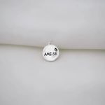 PINGENTE REDONDO MEDALHA AME-SE PRATA 925