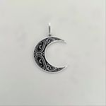 PINGENTE MEIA LUA INDIANO PRATA 925