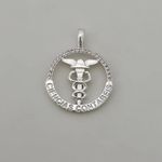 PINGENTE CIÊNCIAS CONTÁBEIS ZIRCÔNIA ROSA CLARO PRATA 925