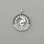 PINGENTE ENGENHARIA CIVIL ZIRCÔNIA AZUL ESCURO PRATA 925