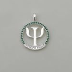 PINGENTE PSICOLOGIA ZIRCÔNIA VERDE PRATA 925