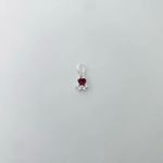 PINGENTE PATA VERMELHO PRATA 925