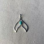 PINGENTE RABO DE SEREIA PEDRA TURQUESA PRATA 925