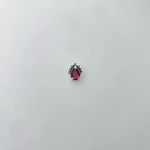 PINGENTE GOTA ZIRCÔNIA ROSA ESCURO PRATA 925