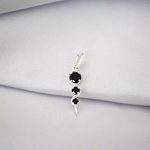 PINGENTE ZIRCÔNIA ONIX PRATA 925