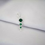 PINGENTE ZIRCÔNIA VERDE PRATA 925