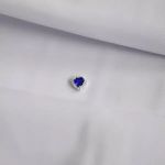 PINGENTE CORAÇÃO ZIRCÔNIA AZUL ESCURO E CRISTAL PRATA 925