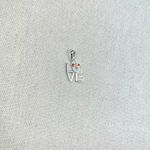 PINGENTE LOVE ZIRCÔNIA LARANJA PRATA 925