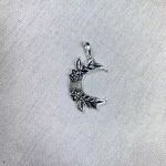 PINGENTE LUA INDIANO FLORES PRATA 925