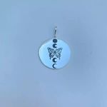 PINGENTE MEDALHA LUA BORBOLETA PRATA 925