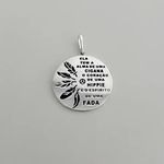 PINGENTE MEDALHA COM ESCRITA PRATA 925