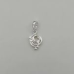 PINGENTE MUNDO E AVIÃO PRATA 925