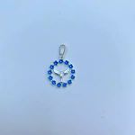 PINGENTE ESPÍRITO SANTO FLOR AZUL PRATA 925