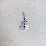 PINGENTE YOGA ZIRCÔNIA AZUL PRATA 925