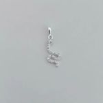 PINGENTE COBRA ZIRCÔNIA CRISTAL PRATA 925