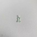 PINGENTE URSO ZIRCÔNIA VERDE PRATA 925