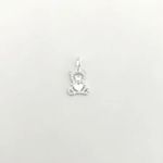 PINGENTE URSO ZIRCÔNIA CRISTAL PRATA 925