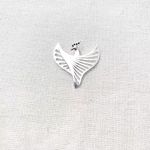 PINGENTE PÁSSARO FENIX ZIRCÔNIA ONIX PRATA 925