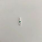 PINGENTE ZIRCÔNIA VERDE E CRISTAL PRATA 925