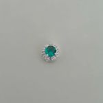 PINGENTE ZIRCÔNIA CRISTAL E VERDE ÁGUA PRATA 925