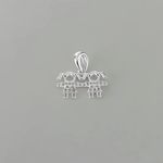 PINGENTE DUAS MENINAS ZIRCÔNIA CRISTAL PRATA 925