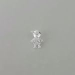 PINGENTE MENINO ZIRCÔNIA CRISTAL PRATA 925
