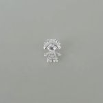 PINGENTE MENINA ZIRCÔNIA CRISTAL PRATA 925