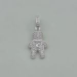 PINGENTE MENINO CORAÇÃO ZIRCÔNIA CRISTAL PRATA 925