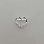 PINGENTE CORAÇÃO VAZADO ZIRCÔNIA ONIX PRATA 925