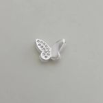 PINGENTE BORBOLETA ZIRCÔNIA CRISTAL PRATA 925