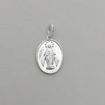 PINGENTE OVAL NOSSA SENHORA PRATA 925