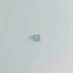 PINGENTE QUADRADO ZIRCÔNIA AZUL CLARO PRATA 925